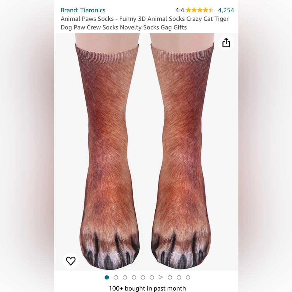 New with Tags and unopened - Animal Paw Socks - Dog Paw